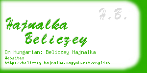 hajnalka beliczey business card